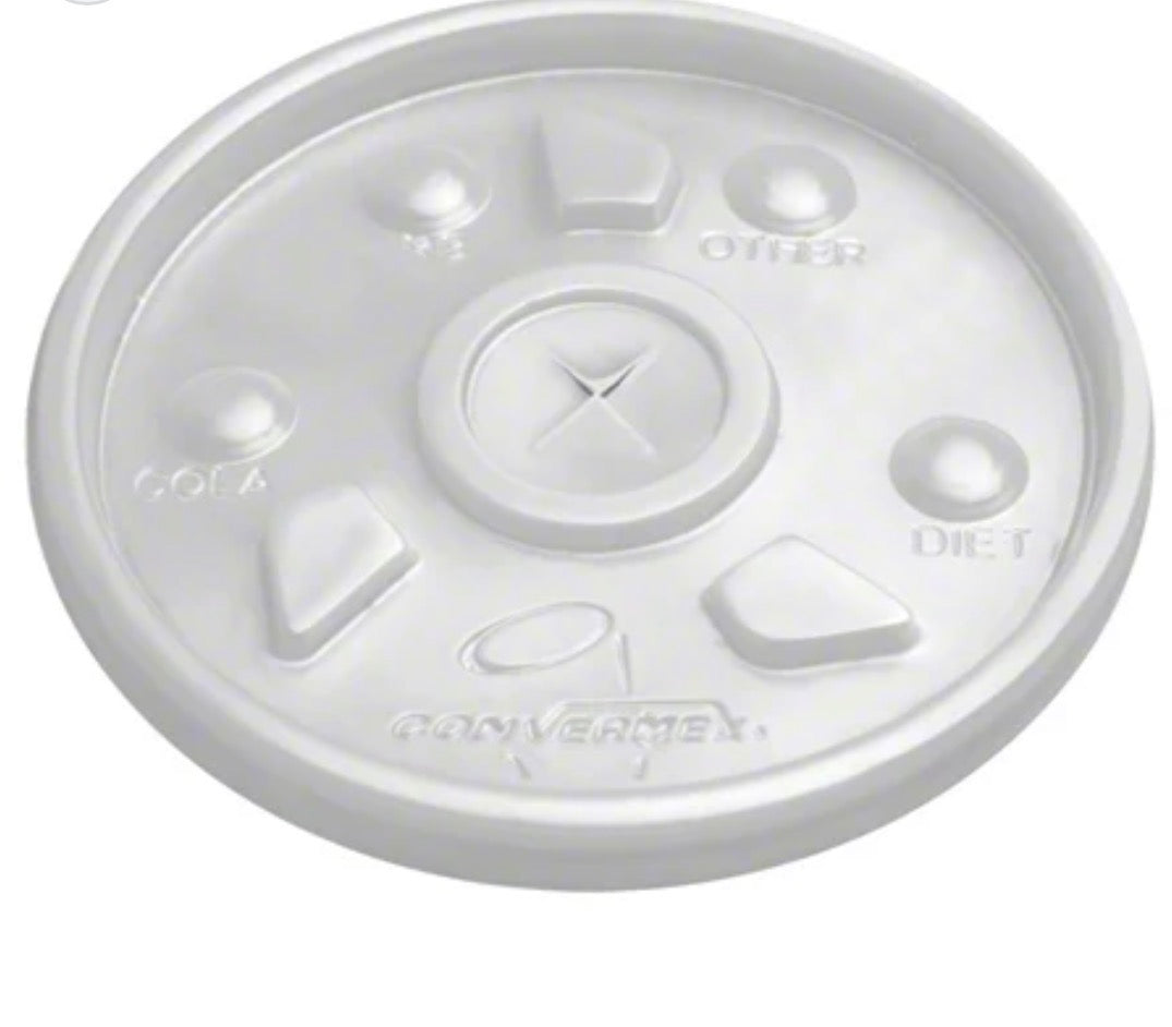 Foam Lid 32 oz Straw Slot L32ST 500ct