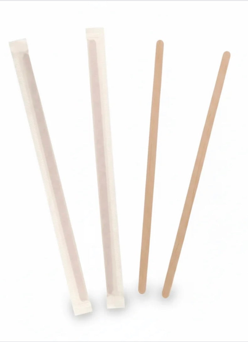 Coffee Stirrer Wrapped 7inch - Individual 1000Count