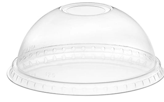 Clear Pet Lid dome 32 oz 107mm With Hole 500 count