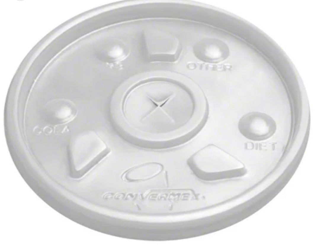 Foam Lid 12/16/20/24oz L16ST STRAW SLOT 1000ct