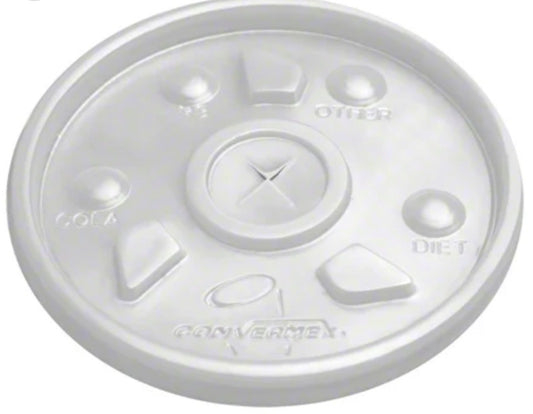 Foam Lid 12/16/20/24oz L16ST STRAW SLOT 1000ct