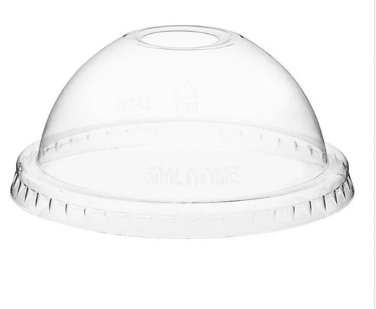 Clear Pet Lid Dome 12/16/20/24oz 98mm With Hole 1000count