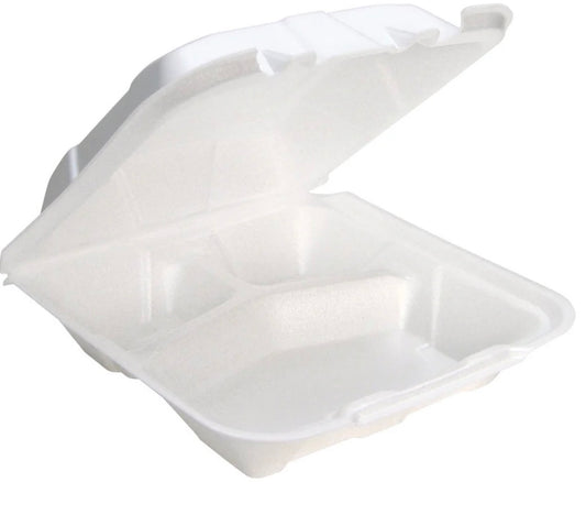Foam Pak FP L9003 Large Hinged Lid 3 Comp 200Count